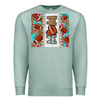 Seafoam american football mom Premium Sweatshirt - LillyAllenDesigns