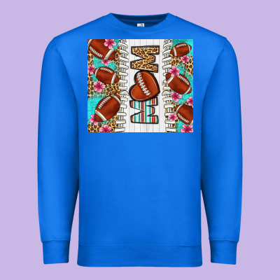American Football Mom Premium Sweatshirt Designed By Lillyallendesigns