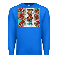True Royal american football mom Premium Sweatshirt - LillyAllenDesigns