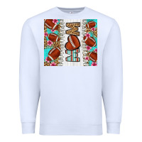 White american football mom Premium Sweatshirt - LillyAllenDesigns