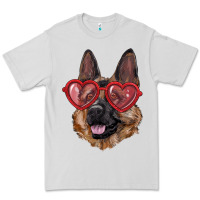 Dove Grey German shepherd with love glasses Premium Tee - RanaPortraitStore