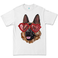 White German shepherd with love glasses Premium Tee - RanaPortraitStore