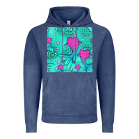 Mermaid Tail Seamless Pattern Vintage Hoodie | Teevron