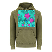 Vintage Olive mermaid tail seamless pattern Vintage Hoodie - HRA Design Shop