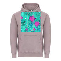Vintage Zinc mermaid tail seamless pattern Vintage Hoodie - HRA Design Shop