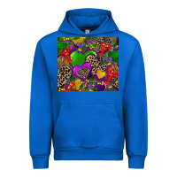 Cobalt mardi gras hearts Urban Hoodie - CowGirlArtShop