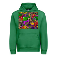 Emerald mardi gras hearts Urban Hoodie - CowGirlArtShop