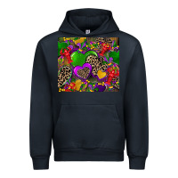 Navy mardi gras hearts Urban Hoodie - CowGirlArtShop