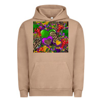 Pigment Burro mardi gras hearts Urban Hoodie - CowGirlArtShop