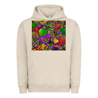 Pigment French Oak mardi gras hearts Urban Hoodie - CowGirlArtShop
