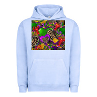 Pigment Grape Ice mardi gras hearts Urban Hoodie - CowGirlArtShop