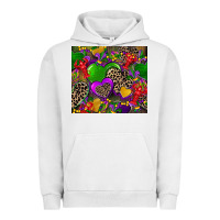 Pigment Lunar Rock mardi gras hearts Urban Hoodie - CowGirlArtShop