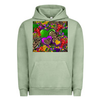 Mardi Gras Hearts Urban Hoodie | Teevron