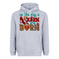 Heather Grey on this day a queen was born Heavyweight Hoodie - BundleAndBundleShop