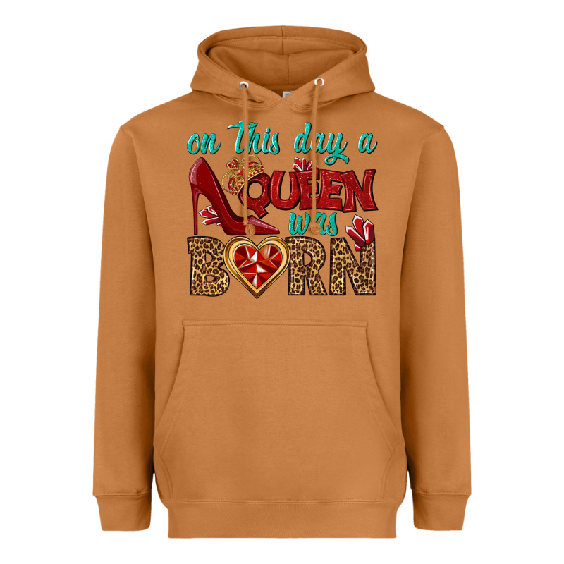 On This Day A Queen Was Born Heavyweight Hoodie by BundleAndBundleShop | Teevron