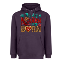 Plum on this day a queen was born Heavyweight Hoodie - BundleAndBundleShop