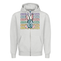 Dove Grey happy easter Zipper Hoodie - MaliasSmallBusiness