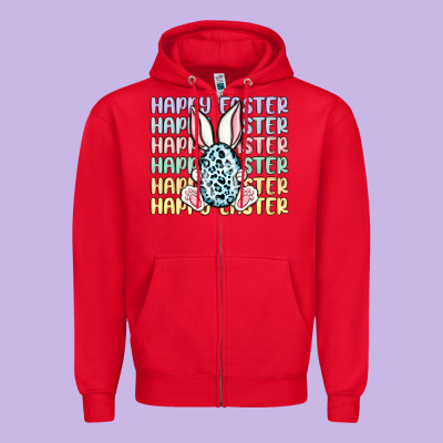 Happy Easter Zipper Hoodie Designed By Maliassmallbusiness