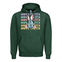 Sports Green happy easter Zipper Hoodie - MaliasSmallBusiness