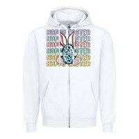 White happy easter Zipper Hoodie - MaliasSmallBusiness