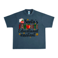 Midnight Navy santa's favorite educational assistant Urban Heavy Tee - AdoDesignShop