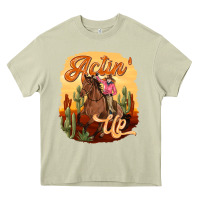 Mossy cowgirl actin up Heavy Core Tee - texasbilliewilder