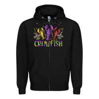 Black my favorite season is crawfish Zipper Hoodie - MaliasSmallBusiness