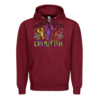 Burgundy my favorite season is crawfish Zipper Hoodie - MaliasSmallBusiness
