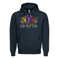 Navy my favorite season is crawfish Zipper Hoodie - MaliasSmallBusiness