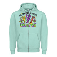 Seafoam my favorite season is crawfish Zipper Hoodie - MaliasSmallBusiness