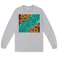Moon Dust Tooled Leather And Sunflowers Long Sleeve Tee - Jasminsmagicworld