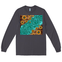 Smoke Tooled Leather And Sunflowers Long Sleeve Tee - Jasminsmagicworld