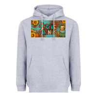 Heather Grey give thanks license plate Heavyweight Hoodie - BundleAndBundleShop