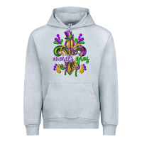 Heather Grey mardi gras fleur de lis Urban Hoodie - CowGirlArtShop