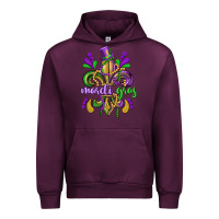 Mauve Wine mardi gras fleur de lis Urban Hoodie - CowGirlArtShop