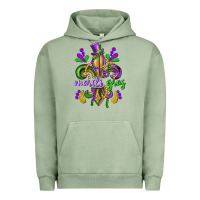 Pigment Oil Green mardi gras fleur de lis Urban Hoodie - CowGirlArtShop