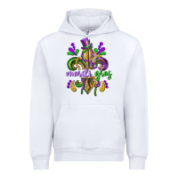 White mardi gras fleur de lis Urban Hoodie - CowGirlArtShop