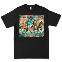Black western running horses Premium Tee - Zillion Design Studio