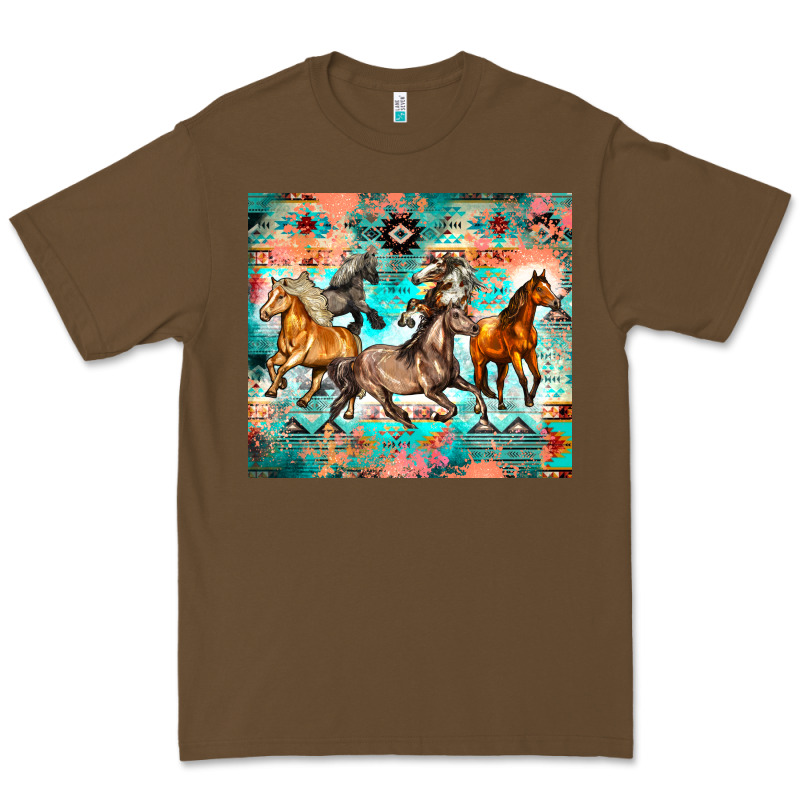 Western Running Horses Premium Tee by Zillion Design Studio | Teevron