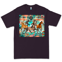 Plum western running horses Premium Tee - Zillion Design Studio