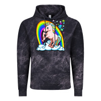 Cloud Black cute unicorn with rainbow Vintage Hoodie - FaDigitalArtStudio