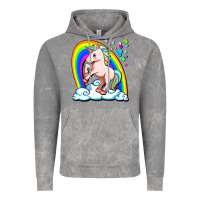 Cloud Rock cute unicorn with rainbow Vintage Hoodie - FaDigitalArtStudio