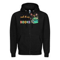 Black there is no such thing as too many books Zipper Hoodie - MaliasSmallBusiness