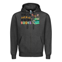 Charcoal Heather there is no such thing as too many books Zipper Hoodie - MaliasSmallBusiness