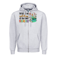 Heather Grey there is no such thing as too many books Zipper Hoodie - MaliasSmallBusiness