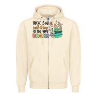 Sandshell there is no such thing as too many books Zipper Hoodie - MaliasSmallBusiness