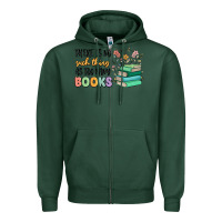 Sports Green there is no such thing as too many books Zipper Hoodie - MaliasSmallBusiness