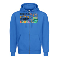 True Royal there is no such thing as too many books Zipper Hoodie - MaliasSmallBusiness