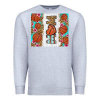 Heather Grey basketball mom Premium Sweatshirt - LillyAllenDesigns
