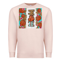 Pale Pink basketball mom Premium Sweatshirt - LillyAllenDesigns